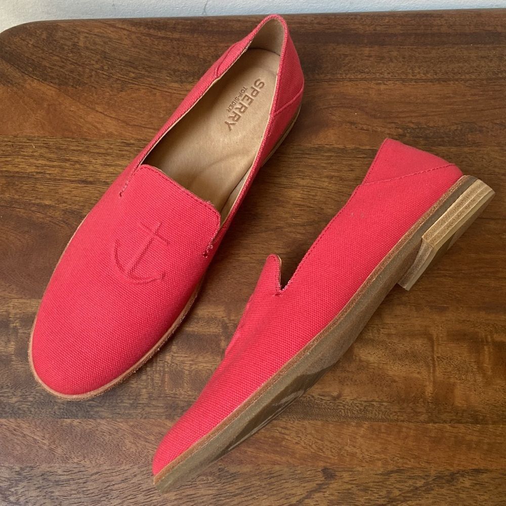 Sperry Seaport Levy Anchor Slip On Loafer Womens' Size 9.5
